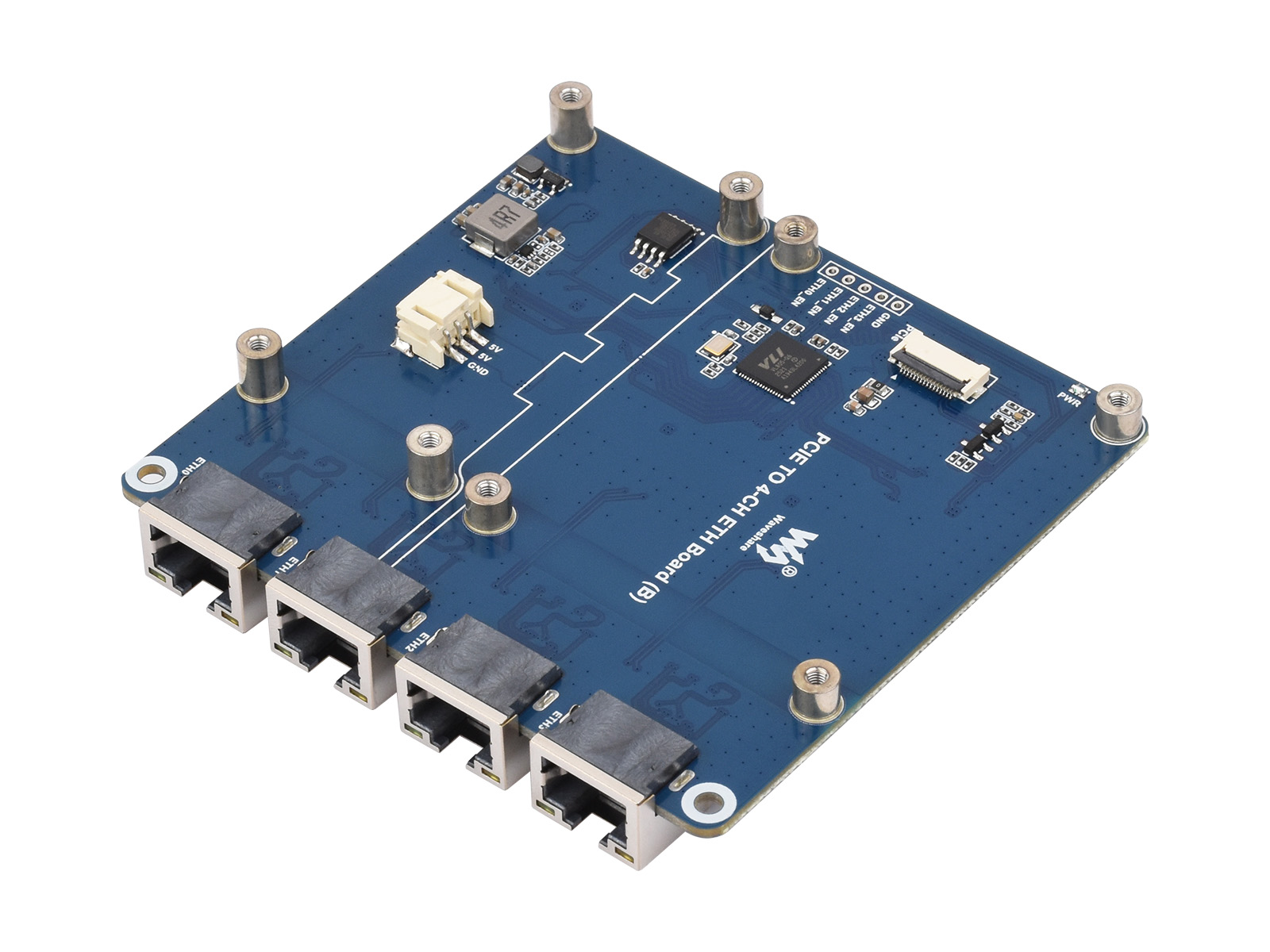 Waveshare PCIe TO 4-Ch Gigabit - Raspberry Pi 5 ulasan dan harga