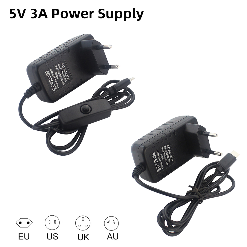 5V 3A Raspberry Pi 4 Power Sup - Pi Power Supply ulasan dan harga