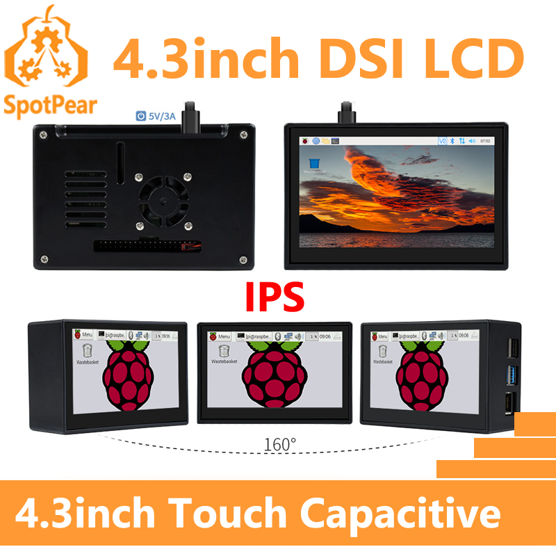 Raspberry Pi 4.3inch DSI Displ - Pi 5 Case ulasan dan harga